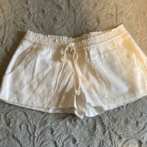 Roxy white drawstring shorts